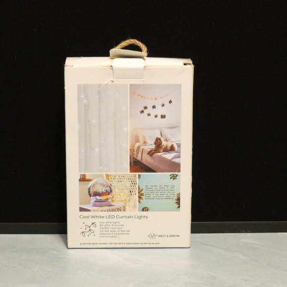 WEST & ARROW 96 LED Curtain Lights in Cool White 14781 - Picture 2 of 2